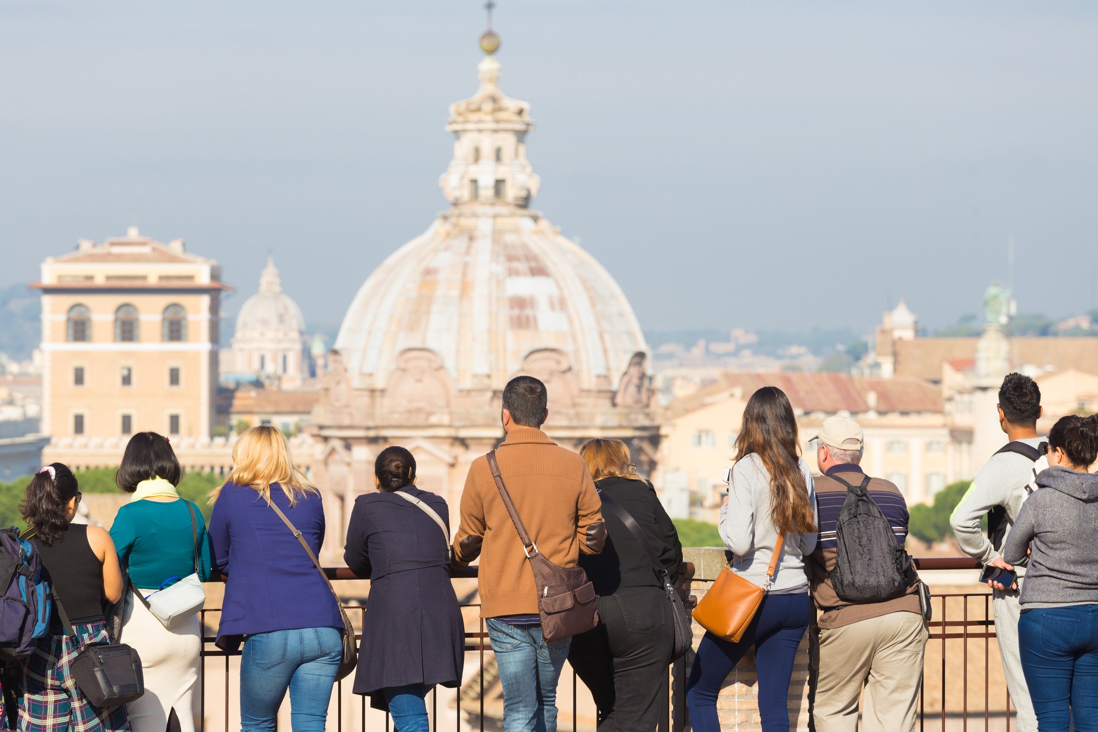 Group of Tourist in Rome, Italy